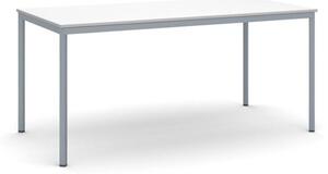 Jídelní stůl, 1600 x 800 mm, tmavě šedá podnož, bílá