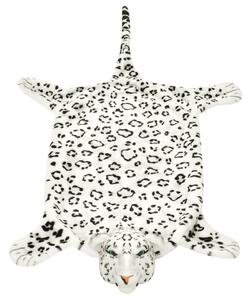 Plyšový koberec leopard 139 cm bílý