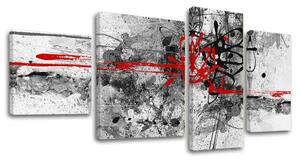Obraz na plátně 4 části ABSTRAKT - 90x50 cm