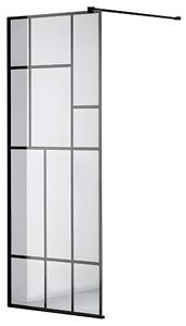 BPS-koupelny Sprchová zástěna Walk-in SH05C BL 90 černá/transparent - bez vaničky