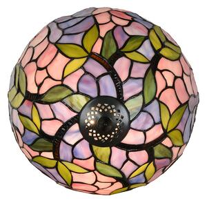 Růžová stolní lampa Tiffany LIlla - Ø 30*50 cm E27/max 1*60W - Clayre & Eef