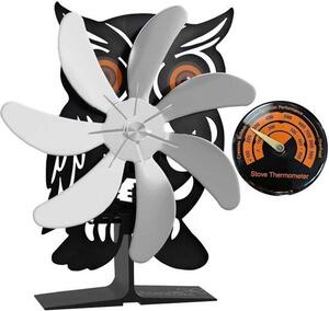 Ventilátor pro kamna – Uilen Design – 7 lopatek – Poháněn teplem – Vhodný pro kamna a otevřené ohniště