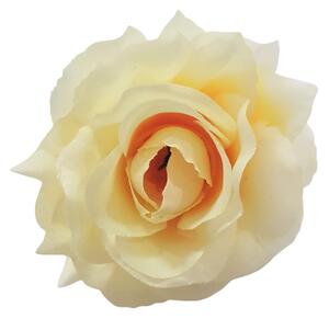 Růže hlava květu O 10cm sv. žlutá umělá