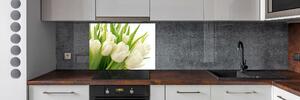 Panel do kuchyně Bílé tulipány pksh-49549577