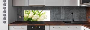 Panel do kuchyně Bílé tulipány pksh-49549577