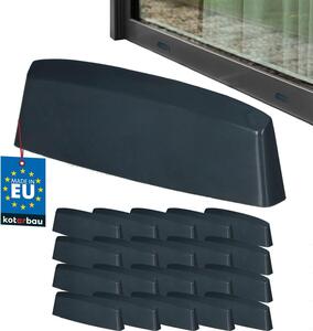 Odtokový kryt okna - ASA plast - Antracitová - 20 kusů - Pro PVC okno a balkonové dveře