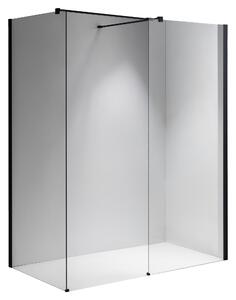 BPS-koupelny 2-dílná sprchová zástěna Walk-in SH07 DUO BL 120x70, černá mat/transparent - bez vaničky