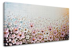 Obraz na plátně KVĚTINY - 90x40 cm