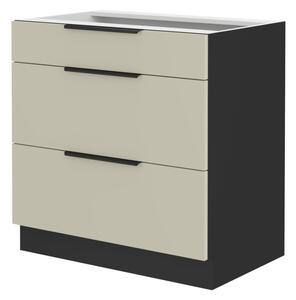 Dolní kuchyňská skříňka Aaron 80 D 3S BB. Akce -10%