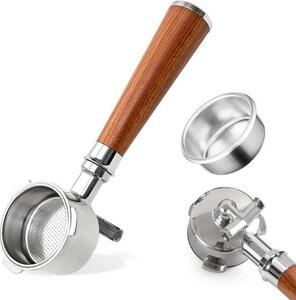 Držák filtru pro kávovar, 51 mm, s dvojitou tryskou a třemi držáky, kompatibilní s modely Delonghi Dedica – držák filtru pro modely EC680/EC685/EC785/EC820/EC850/EC860 – nerezový držák filtru