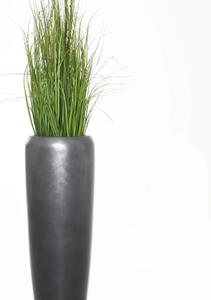 Vivanno luxusní květináč CAVITA, sklolaminát, výška 97 cm, stříbrno-antracit mat