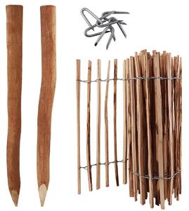 Plotový plot ohradní plot ploty - Štípaný lískový - 5 m - 80 cm vysoký - 5 kůlů