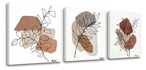 Obraz na plátně LISTY - 60x20 cm