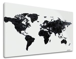 Obraz na plátně MAPA SVĚTA 1 díl - 80x50 cm