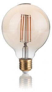 LAMPADINA VINTAGE GLOBO LED filamentová žárovka E27 4W 500lm 2200K nestmívatlená, jantarová