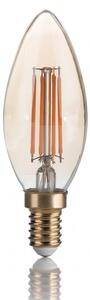 LAMPADINA VINTAGE LED filamentová žárovka E14 4W 370lm 2200K nestmívatelná, jantarová