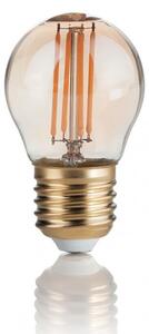 LAMPADINA VINTAGE LED filamentová žárovka E27 P45 4W 380lm 2200K nestmívatelná, jantarová