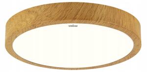 Stropní Svítidlo LED ATUT 18W neutrální dub IP44 28cm Struhm