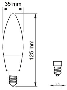 MASTER LEDCandle ND 2.3-40W E14 830 B35 CLG EEL A LED žárovka 2,3W 485lm