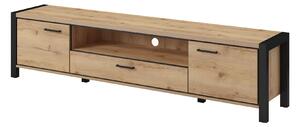 AKTUAL 40 designový tv stolek dub Taurus/ černá