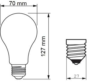 MASTER LEDBulb ND 5.2-75W E27 830 A70 CLGEEL A Žárovka 5,2W 1095lm