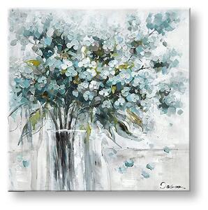 Obraz na plátně KVĚTINY VE VÁZE 1 díl - 50x50 cm