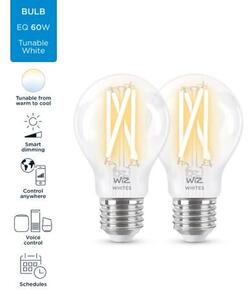 WiZ SET 2x LED žárovka E27 A60 Filmant 7W (60W) 806lm 2700-6500K IP20, stmívatelné