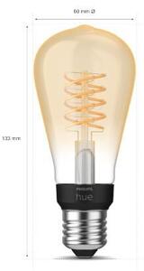 HUE White LED Filament žárovka E27 ST64 7W 550lm 2100K IP20, stmívatelná