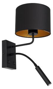 Nástěnná lampa ARDEN 1xE27/60W/230V + 1xG9/8W černá/zlatá