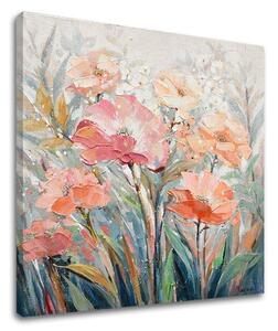 Obraz na plátně KVĚTINOVÁ ZAHRADA 1 díl - 50x50 cm