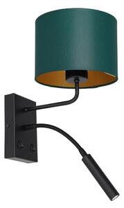 Nástěnná lampa ARDEN 1xE27/60W+1xG9/8W/230V zelená/zlatá