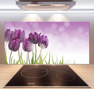 Panel do kuchyně Fialové tulipány pksh-52340543
