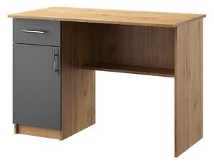 KANTOR KIT psací stůl N05, antracit / dub Apalačský, levý