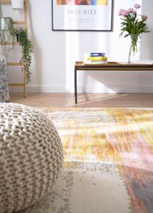 Moderní kusový koberec Osta Bloom 466139 AK992 Abstraktní krémový růžový žlutý Rozměr: 160x230 cm