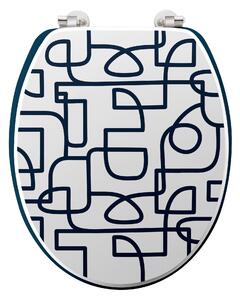 WC sedátko LABYRINTHE, MDF, 37,5 x 46 cm
