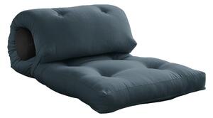 Modrošedá futonová matrace 70x200 cm Wrap Petroleum/Dark Grey – Karup Design