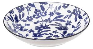 Hluboký porcelánový talíř na polévku MARIA, květinový vzor, O 20 cm