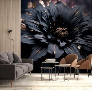 Fototapeta Elegantní noir květ se třpytí ve tmě, 3D květinové fototapety, Populární fototapety, u95247 - Tapeko.co.cz