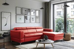 ROHOVÁ SEDAČKA, textil, kůže, červená Livetastic - Sedací soupravy, Online Only