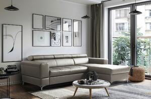 ROHOVÁ SEDAČKA, textil, kůže, jílová barva Livetastic - Sedací soupravy, Online Only