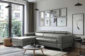 ROHOVÁ SEDAČKA, textil, kůže, antracitová Livetastic - Sedací soupravy, Online Only
