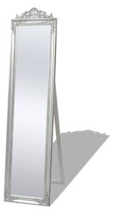 VidaXL Volně stojící zrcadlo barokní styl 160 x 40 cm stříbrné