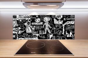 Skleněný panel do kuchynské linky Graffiti pksh-53556779