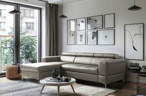 ROHOVÁ SEDAČKA, textil, kůže, jílová barva Livetastic - Sedací soupravy, Online Only