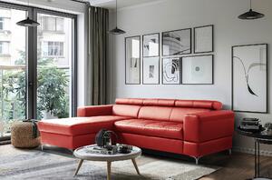 ROHOVÁ SEDAČKA, textil, kůže, červená Livetastic - Sedací soupravy, Online Only