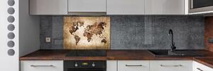Panel do kuchyně Mapa světa dřevo pksh-54299109