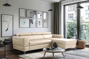 ROHOVÁ SEDAČKA, textil, kůže, šedá Livetastic - Sedací soupravy, Online Only