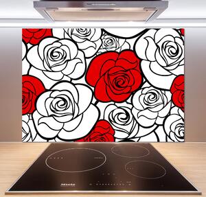 Skleněný panel do kuchyně Růže pksh-54438364