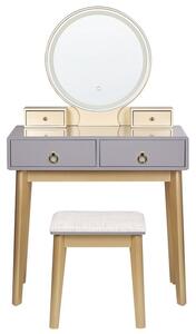 Toaletní stolek Fedro (šedá) (s LED osvětlením). 1075089