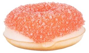Dekorace plastový donut s červenou polevou – 6x2 cm